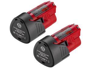 Powerextra 2 Pack 12V 3000mAh Lithium-ion Replacement Battery Compatible for 48-11-2411 48-11-2420 48-11-2401 48-11-2402 48-11-2401 12-Volt M12 Cordless Tools Powerextra 2 Pack 12V 3000mAh Lithium-ion Replacement Battery Compatible for 48-11-2411 48-11-2420 48-11-2401 48-11-2402 48-11-2401 12-Volt M12 Cordless Tools