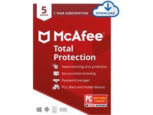 McAfee Total Protection 2022 - 5 Devices / 1 YR [Identity Monitoring, Premium Antivirus, Safe Browsing, and Secure VPN] - Download Code