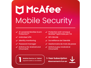 McAfee Mobile Security (Android/iOS) - 1 Year Subscription [Digital Code]...