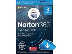 Norton 360 for Gamers for up to 3 Devices (2023 Ready), 13 Month Subscription with Auto Renewal - NEWEGG EXCLUSIVE, Download