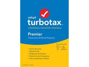 Intuit TurboTax Premier 2019, Federal with State + Efile for Windows/MAC