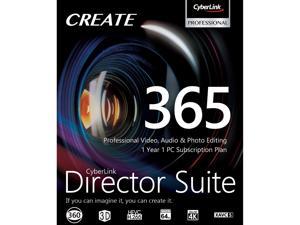 Cyberlink Director Suite 365 | 1 Year | 1 PC Subscription - Professional Video, Audio & Photo Editing