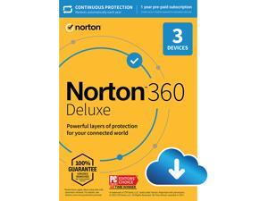 Norton 360 Deluxe 2023 - 3 Devices - 1 Year with Auto Renewal -  Download