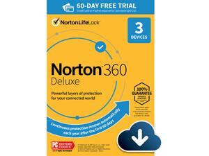 Norton 360 Deluxe 2021 [Online Protection, VPN, 25 GB Cloud Backup & Dark Web Monitor] 3 Devices - Free 60 Days Subscription - Download