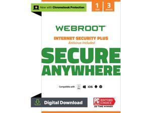 Webroot Internet Security Plus + Antivirus 2023 - 3 Devices 1 Year - Download