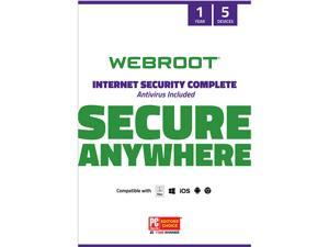 Webroot Internet Security Complete 5 Devices 1 Year