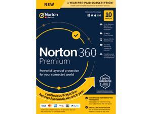 Norton 360 Premium - Antivirus Software for 10 Devices [Key Card]