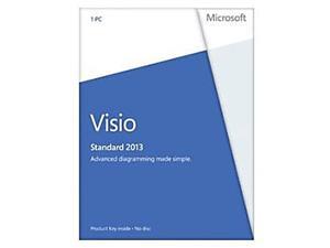 Microsoft Visio Standard 2013 Product Key Card (no media) - 1 PC