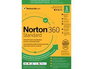 Norton 360 Standard - Antivirus software for 1 Device - Includes VPN, PC Cloud Backup
