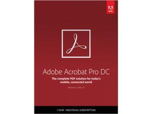Adobe Acrobat Pro DC for Windows & Mac, Digital Membership, Prepaid 1 Year