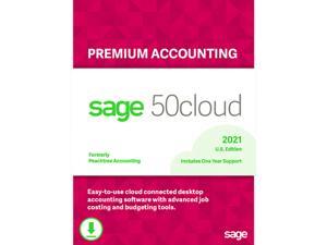 Sage 50cloud Premium Accounting 2021 3-User 1 Year Subscription