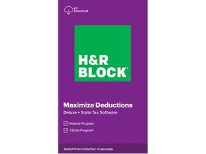 H&R BLOCK Tax Software Deluxe + State 2020 Windows - Download (Bundle) H&R BLOCK Tax Software Deluxe + State 2020 Windows - Download (Bundle)