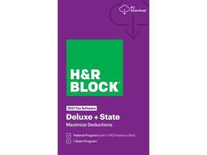 H&R Block 2021 Deluxe + State - Windows - Download