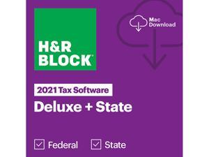 H&R Block 2021 Deluxe + State - PC/Mac - Download - Bundle only