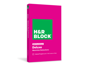 H&R Block Tax Software Deluxe 2022 [Key Card]