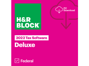 H&R Block 2022 Deluxe Win Tax Software Download