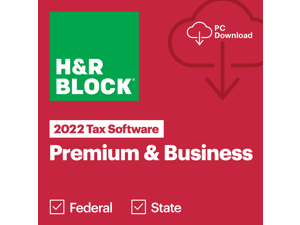 H&R Block 2022 Premium & Business Win Tax Software Download