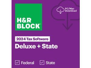 H&R Block Tax Software Deluxe + State 2024 PC/Mac [Download]
