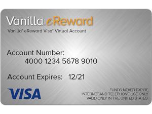 Visa Digital $450 Vanilla eReward Visa Virtual Account (Promotional only! Delivery after 2 weeks and funds expire after 6 months)