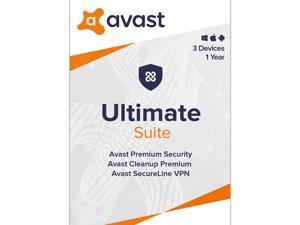 Avast Ultimate Suite [Security, Cleanup and VPN] 2021, 3 Devices 1 Year - Download