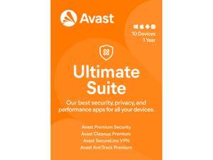 Avast Ultimate Suite [Security, Cleanup and VPN] 2022, 10 Devices 1 Year - Download