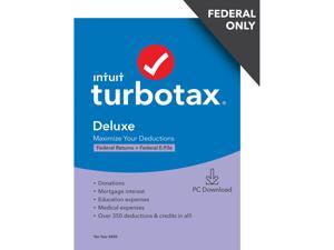 TurboTax Deluxe 2020 Desktop Tax Software, Federal Returns Only + Federal E-file [PC Windows Download]