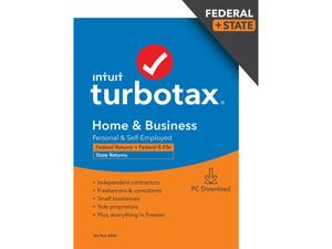 TurboTax Home & Business 2020 Desktop Tax Software, Federal and State Returns + Federal E-file (State E-file Additional) [PC Windows Download]