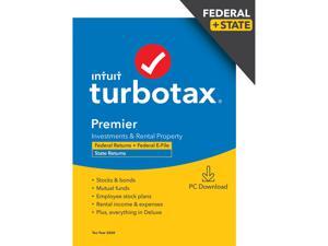 TurboTax Premier 2020 Desktop Tax Software, Federal and State Returns + Federal E-file (State E-file Additional) [PC Windows Download]