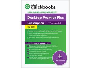 Intuit QuickBooks Desktop Premier Plus 2022, 3 User Download