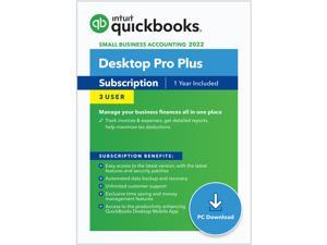 Intuit QuickBooks Desktop Pro Plus 2022, 3 User Download