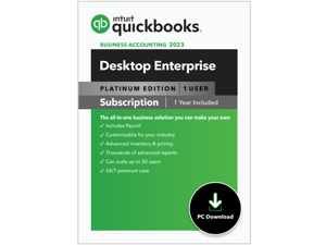 Intuit QuickBooks Enterprise Platinum 2023 - 1 User / 12 Month [Digital Delivery]