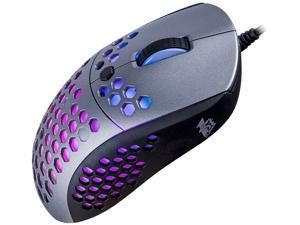 1STPLAYER USB Wired Lightweight RGB PC Gaming Mouse M6, Honeycomb Shell Ultralight Weave Drag-Free Cable, LED Backlit 6 Buttons Programmable, 10000DPI Optical Sensor for PC Gamers, Xbox, PS4 Users