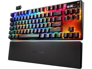 SteelSeries Apex Pro TKL Wireless HyperMagnetic Gaming Keyboard — World's Fastest Keyboard — Esports Tenkeyless — OLED Screen — Adjustable Actuation — PBT Keycaps — Bluetooth — 2.4GHz — USB-C,Black