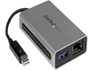 StarTech.com Thunderbolt to Gigabit Ethernet plus USB 3.0 - Thunderbolt Adapter StarTech.com Thunderbolt to Gigabit Ethernet plus USB 3.0 - Thunderbolt Adapter