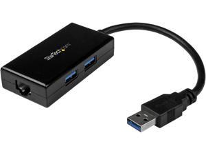 STARTECH USB31000S2H USB 3.0 to Gigabit Network Adapter with Built-In 2-Port USB Hub STARTECH USB31000S2H USB 3.0 to Gigabit Network Adapter with Built-In 2-Port USB Hub