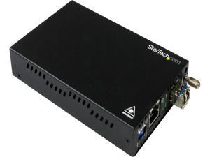 StarTech.com Gigabit Ethernet Copper-to-Fiber Media Converter - SM LC - 10 km - Ethernet Media Converter - GbE Converter