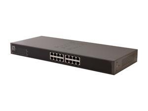 LevelOne FSW-1650 16-Port 10/100 Unmanaged 19" Rack Mountable Switch LevelOne FSW-1650 16-Port 10/100 Unmanaged 19" Rack Mountable Switch