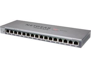NETGEAR 16-Port Gigabit Ethernet Plus Switch (GS116E) - Desktop, and ProSAFE Limited Lifetime Protection NETGEAR 16-Port Gigabit Ethernet Plus Switch (GS116E) - Desktop, and ProSAFE Limited Lifetime Protection