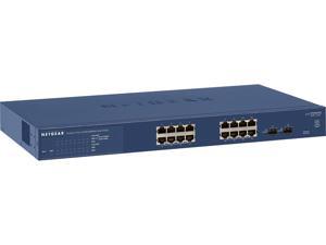 NETGEAR 16-Port Gigabit Ethernet Smart Switch (GS716Tv3) - Managed with 2 x 1G SFP, Desktop/Rackmount, and ProSAFE Limited Lifetime Protection NETGEAR 16-Port Gigabit Ethernet Smart Switch (GS716Tv3) - Managed with 2 x 1G SFP, Desktop/Rackmount, and ProSAFE Limited Lifetime Protection