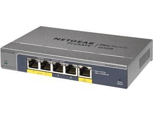 NETGEAR GS105PE-10000S 5 Port Gigabit Ethernet PD-Powered / PoE Pass-thru Smart Managed Plus Switch