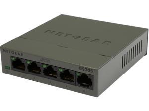 NETGEAR 5-Port Gigabit Ethernet Unmanaged Switch, Desktop, Internet Splitter, Sturdy Metal, Fanless, Plug-and-Play (GS305)