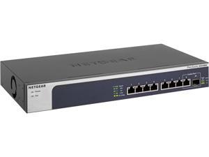 NETGEAR 8-port 10-Gigabit / Multi-Gigabit Ethernet Unmanaged Switch with 1 SFP+ ports, Desktop and Rackmount (XS508M)