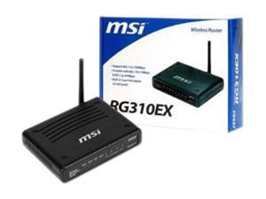 MSI RG310EX Wireless-N 150 Broadband Router IEEE 802.11b/g/n, IEEE 802.3/3u MSI RG310EX Wireless-N 150 Broadband Router IEEE 802.11b/g/n, IEEE 802.3/3u