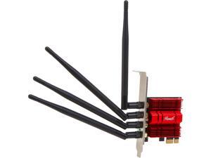 Rosewill RNX-AC1900PCEv2, Dual Band Wireless AC1900 Wi-Fi Adapter for Desktop, Up to 1300 Mbps (5.0 GHz) + 600 Mbps (2.4 GHz) Wireless Data Rates, PCI-Express Interface, 4 x External Antennas Rosewill RNX-AC1900PCEv2, Dual Band Wireless AC1900 Wi-Fi Adapter for Desktop, Up to 1300 Mbps (5.0 GHz) + 600 Mbps (2.4 GHz) Wireless Data Rates, PCI-Express Interface, 4 x External Antennas