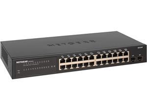 NETGEAR 26-Port Gigabit Ethernet Smart Switch (GS324T) - with 2 x 1G SFP