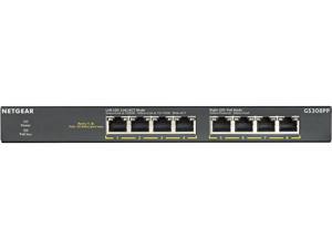 NETGEAR 8-Port Gigabit Ethernet Unmanaged PoE+ Switch (GS308PP) - with 8 x PoE+ @ 83W, Desktop/Rackmount/Wallmount, Sturdy Metal