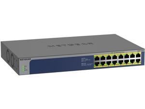 NETGEAR 16-Port Gigabit Ethernet Unmanaged PoE Switch (GS516PP) - with 16 x PoE+ @ 260W, Desktop/Rackmount, and ProSAFE Lifetime Protection