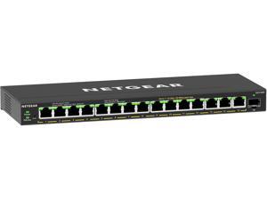 NETGEAR 16-Port PoE Gigabit Ethernet Plus Switch (GS316EP) - Managed with 15 x PoE+ @ 180W, 1 x 1G SFP Port, Desktop/Wall mount NETGEAR 16-Port PoE Gigabit Ethernet Plus Switch (GS316EP) - Managed with 15 x PoE+ @ 180W, 1 x 1G SFP Port, Desktop/Wall mount