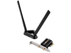 ASUS WiFi 6E + Bluetooth 5.2 PCI-E Expansion Card (PCE-AXE58BT) - Supports 6GHz Band, WPA3, 160MHz, WPA3 Network Security, OFDMA and MU-MIMO, External Antenna, Magnetic Base, Ultra Low Latency