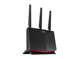 ASUS RTAX86U PRO AX5700 Dual Band WiFi 6 Gaming Router Quadcore 20 GHz CPU 25G port Game Mode Lifetime Network Security Secure VPN Upgraded Parental Controls Adaptive QoS Port Forwarding